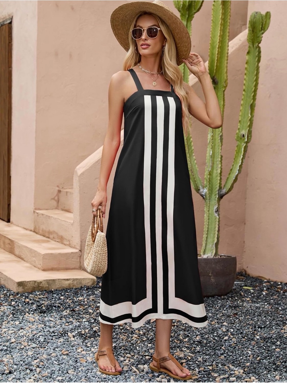 Color Block Maxi Dress, size Medium